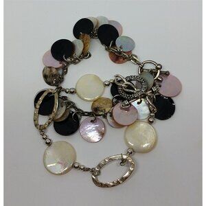 CURATED bundle lot 2 mop and shell chain bracelets beach boho ocean sea theme